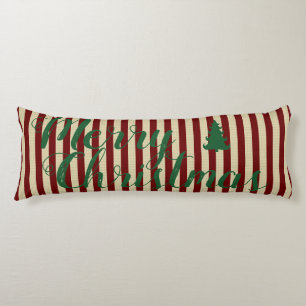 Christmas striped body cushion