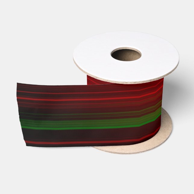 Christmas Striped Design Satin Ribbon (Spool)