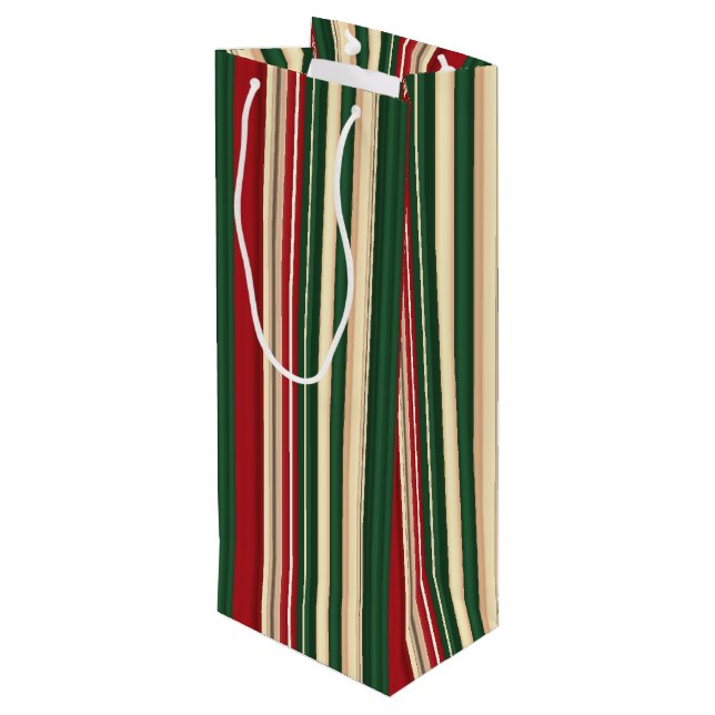 Christmas Stripes-24-WINE GIFT BAG (Back Angled)