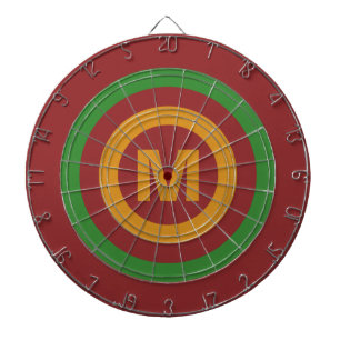 Christmas Stripes custom monogram dart board