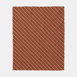 Christmas Stripes diagonal 3 Fleece Blanket