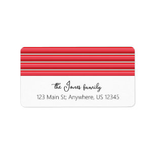 Christmas Stripes Large Return Address Labels