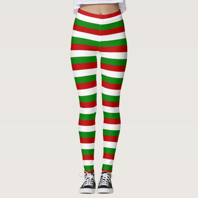 Christmas Stripes Leggings (Front)