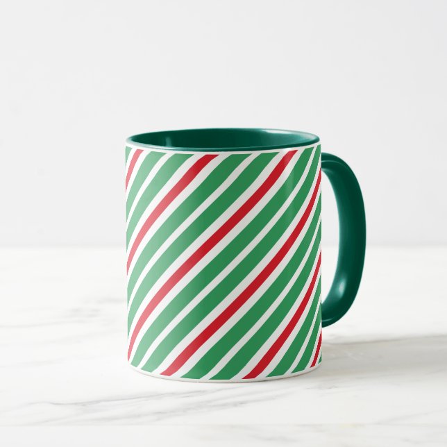 Christmas Stripes Mug (Front Right)