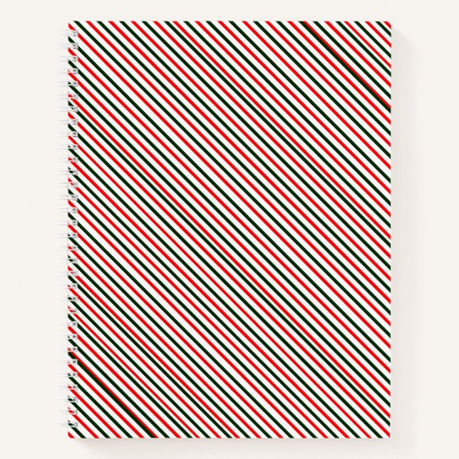 Christmas Stripes Notebook (Front)