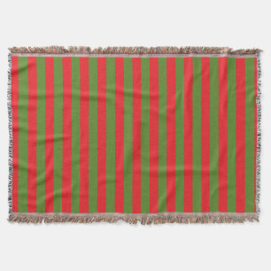 Christmas Stripes Throw Blanket
