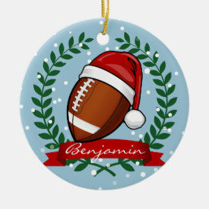 Christmas Style Football Ceramic Tree Decoration