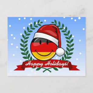 Christmas Style German Flag Holiday Postcard