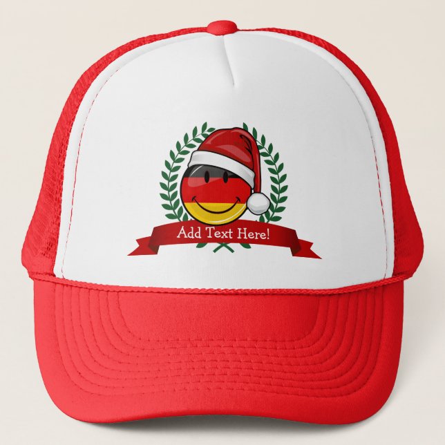 Christmas Style German Flag Trucker Hat (Front)