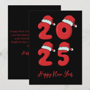Christmas style simple happy new years cards 2025