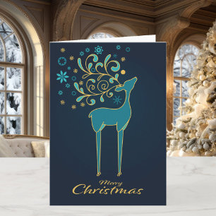 Christmas Stylised Modern Newsletter Greeting Card