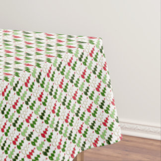 Christmas, stylized forest ,bright Christmas trees Tablecloth