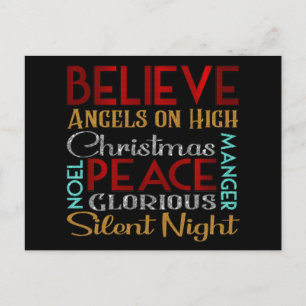 Christmas Subway art Postcard