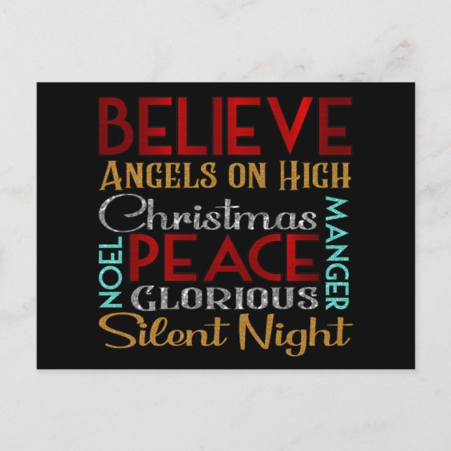 Christmas Subway art Postcard (Front)