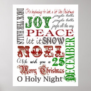 Christmas Subway Art Poster