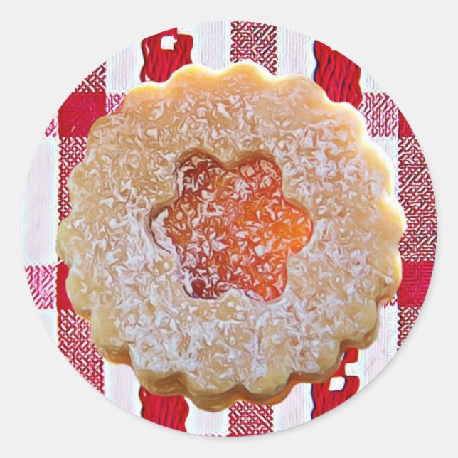 Christmas Sugar Cookie Holiday Classic Round Sticker (Front)