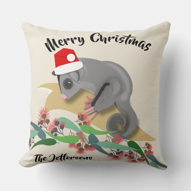 Christmas Sugar Glider Cushion (Front)