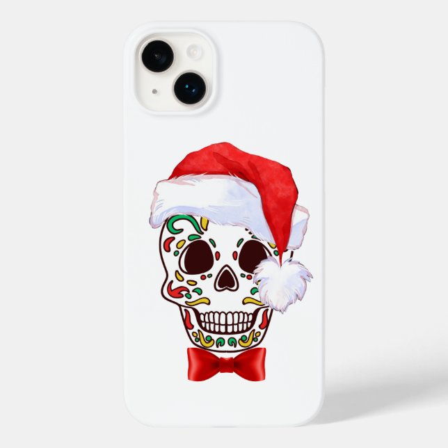 Christmas Sugar Skull Hat - phone/ipad Case-Mate iPhone Case (Back)