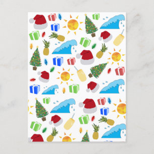 Christmas Summer Beach Holiday  Postcard