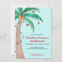 Christmas Summer Celebration Palm Tree Party