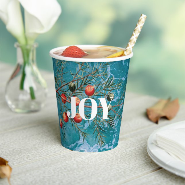 Christmas Summer Ocean Beach Joy  Paper Cups (Insitu)