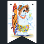 Christmas Summer Snowman Surfer Drinks Fresh Bunting<br><div class="desc">Funny Summer Snowman Surfer Drinks Fresh Cocktail Exotic Holiday Fun Drawing - Choose / Add Your Unique Text / Name / Colour - Make Your Special Gift - Resize and move or remove and add elements / text with customisation tool ! Drawing and Design by MIGNED. Please see my other...</div>