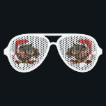 Christmas Sunglasses Gift Baby Owl with Gifts<br><div class="desc">Cute Baby Owl In Christmas Hat and Gift - Cartoon Bird Painting Funny Collection - Choose / Add Your Unique Text / Name / Colour - Make Your Special Gift - Resize and move or remove / add elements - image / text with customisation tool. Painting and Design by MIGNED....</div>