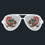 Christmas Sunglasses Gift Baby Owl with Gifts<br><div class="desc">Cute Baby Owl In Christmas Hat and Gift - Cartoon Bird Painting Funny Collection - Choose / Add Your Unique Text / Name / Colour - Make Your Special Gift - Resize and move or remove / add elements - image / text with customisation tool. Painting and Design by MIGNED....</div>