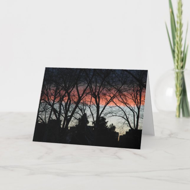 Christmas Sunset Holiday Card (Front)