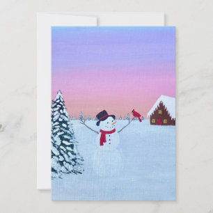 Christmas sunset holiday card