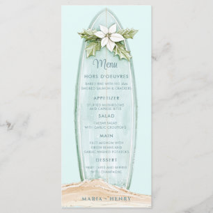 Christmas Surfboard   Winter Beach Menu