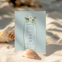 Christmas Surfboard | Winter Beach Save the Date