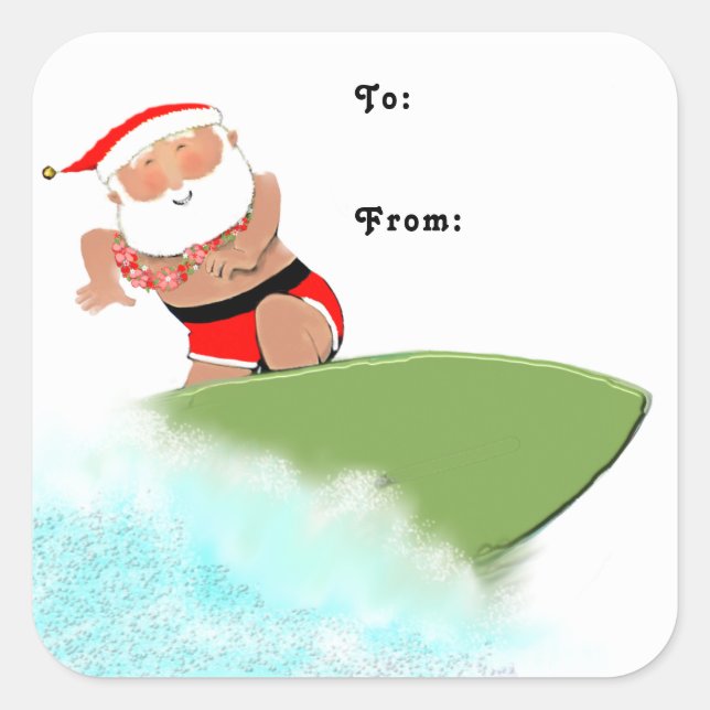 Christmas Surfing Gift Tags (Front)