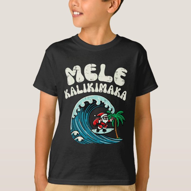 Christmas Surfing Santa Mele Kalikimaka Xmas Men B T-Shirt (Front)