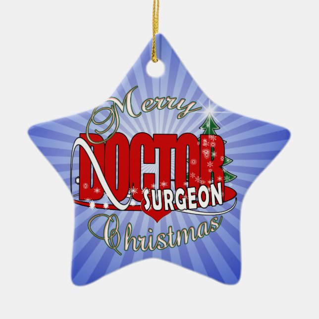 CHRISTMAS SURGEON DOCTOR CERAMIC TREE DECORATION (Front)