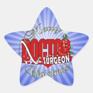 CHRISTMAS SURGEON DOCTOR STAR STICKER