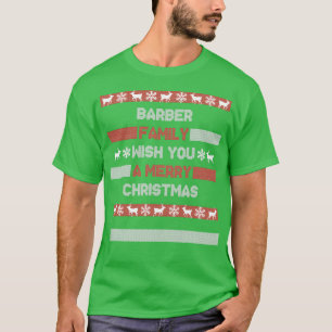 Christmas Surname Xmas Santa Barber Family T-Shirt