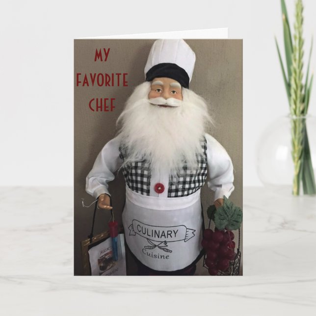 CHRISTMAS SURPRISE FOR MYGUY/FAVORITE COOK HOLIDAY CARD (Front)