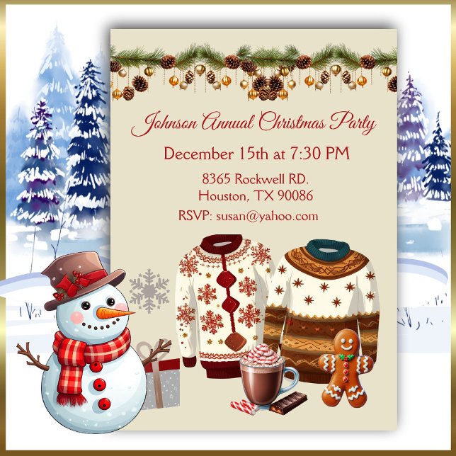  Christmas Sweater Annual Party Invitation (Creator Uploaded)