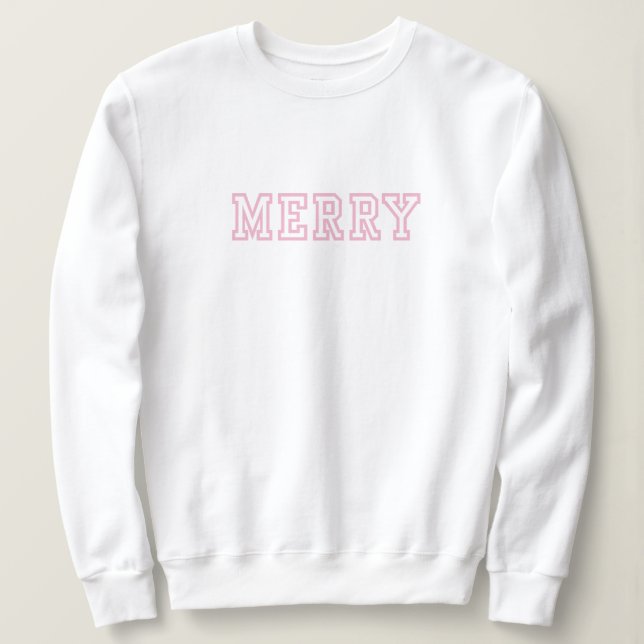 Christmas Sweater - College style pink (Design Front)
