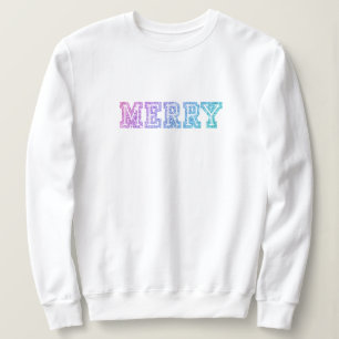 Christmas Sweater - College style, unicorn colours