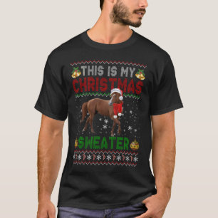 Christmas Sweater Cute Christmas Santa Horse Farme
