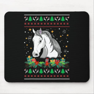 Christmas Sweater Horse Snowman Manger Ornaments Mouse Pad