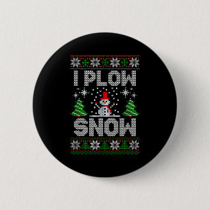 Christmas Sweater I Plow Snow Matching Couples Paj 6 Cm Round Badge