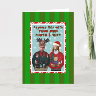 Christmas Sweater-ized Holiday Card-template Card