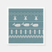 Christmas Sweater Knitted Pattern Whale Scandi