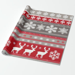 christmas sweater pattern wrapping paper