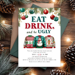 Christmas Sweater Ugly Party Invitation