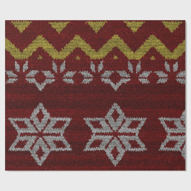 Christmas Sweater Wrapping Paper (Flat)