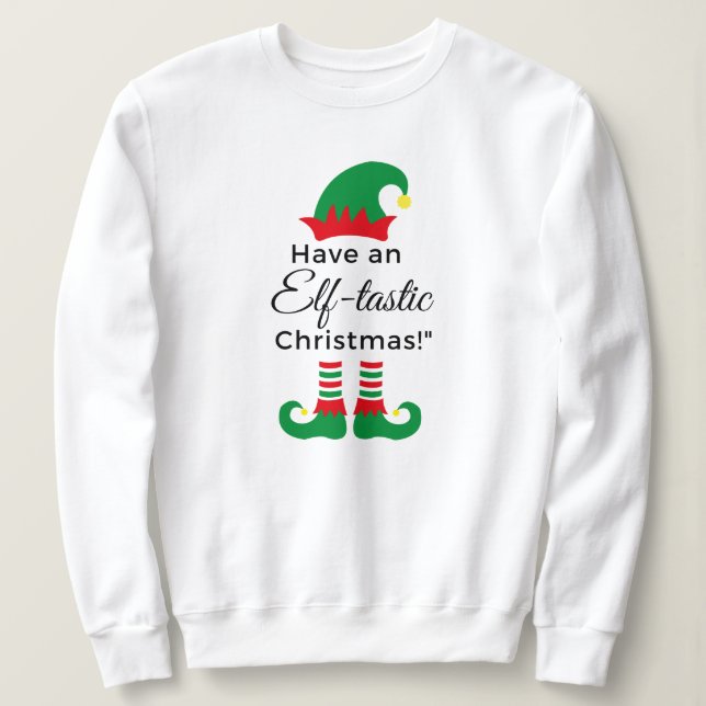 Christmas Sweatshirt Ladies - Elf-tastic! (Design Front)